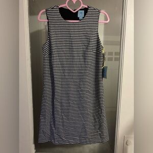 CeCe Black and White Houndstooth Mini Dress